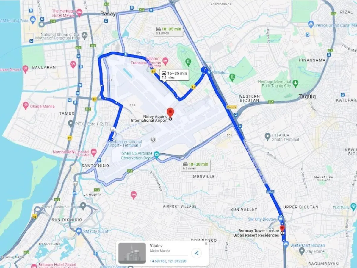 Apartment Premium 1Bedroom Condo Unit Near Airport, Moa, Casinos, Sm Bicutan Manila